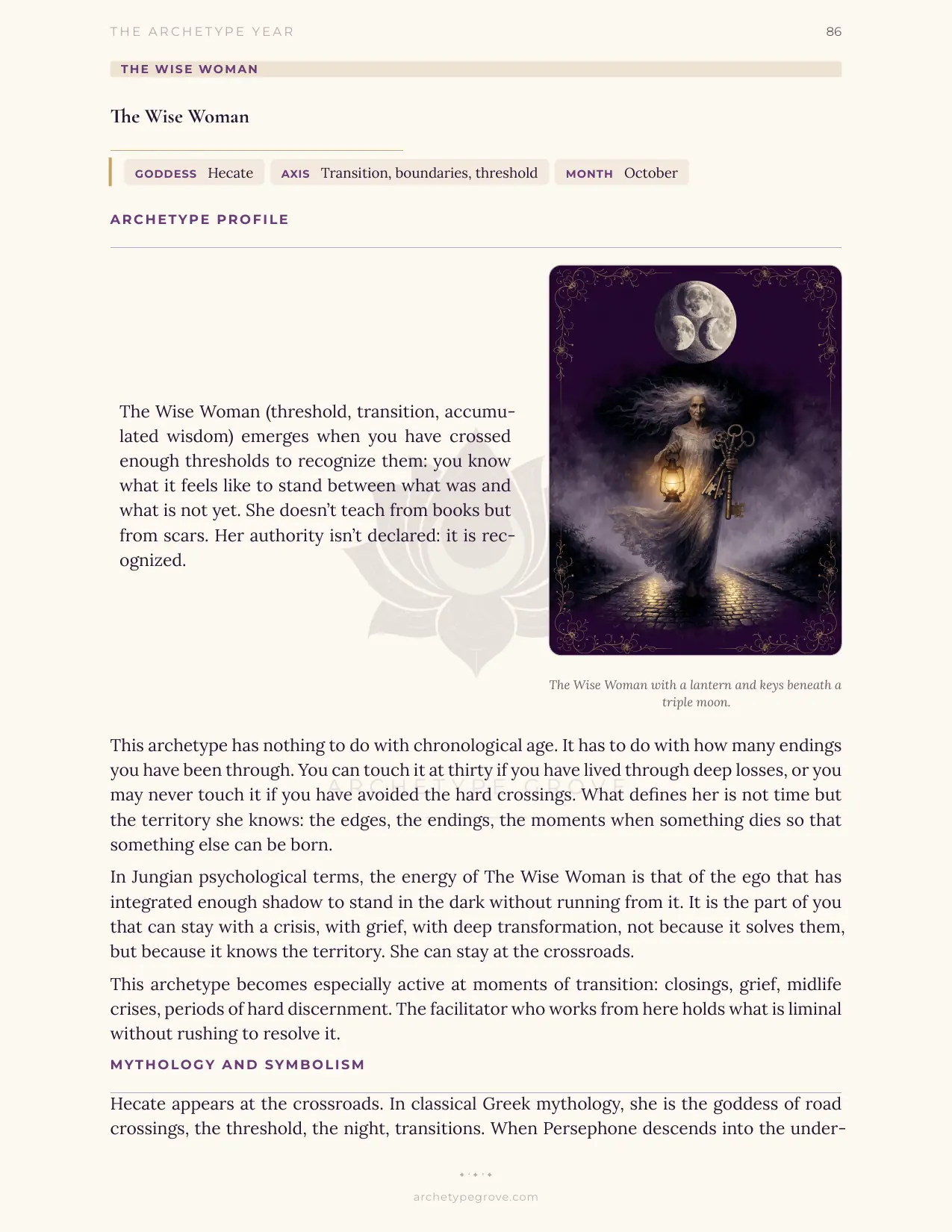 Archetype profile of The Wise Woman (Hecate)